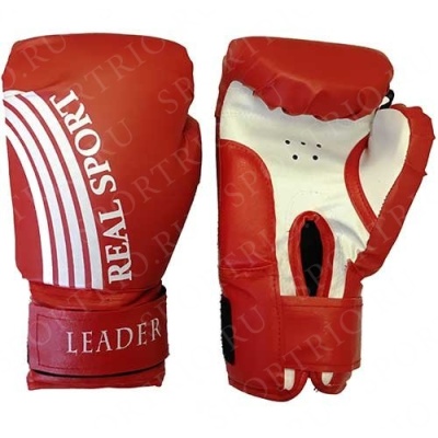 Перчатки боксерские LEADER 10 унций, красный